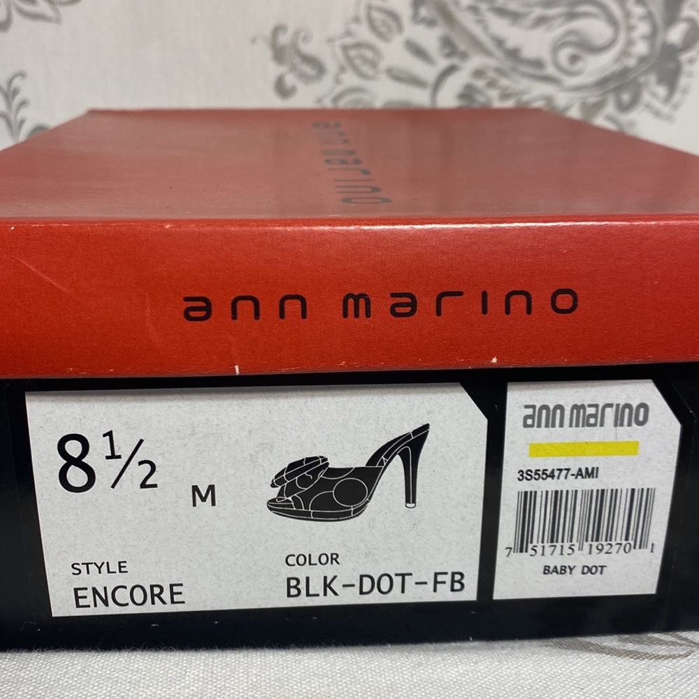 Anna Marino backless Black and white polkadot heels size 8 1/2 - Picture 14 of 14